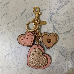 Coach F40696 Studded Heart Appliqué Bag Charm